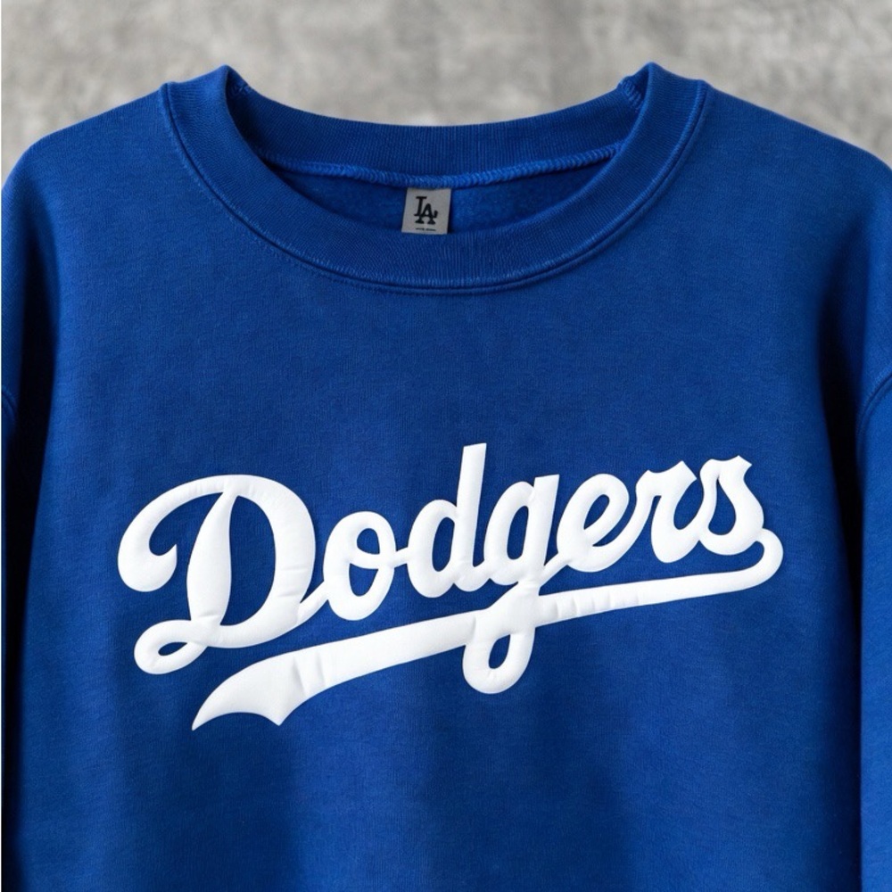 Los Angeles Dodgers Blue Crewneck Sweatshirt with White Script